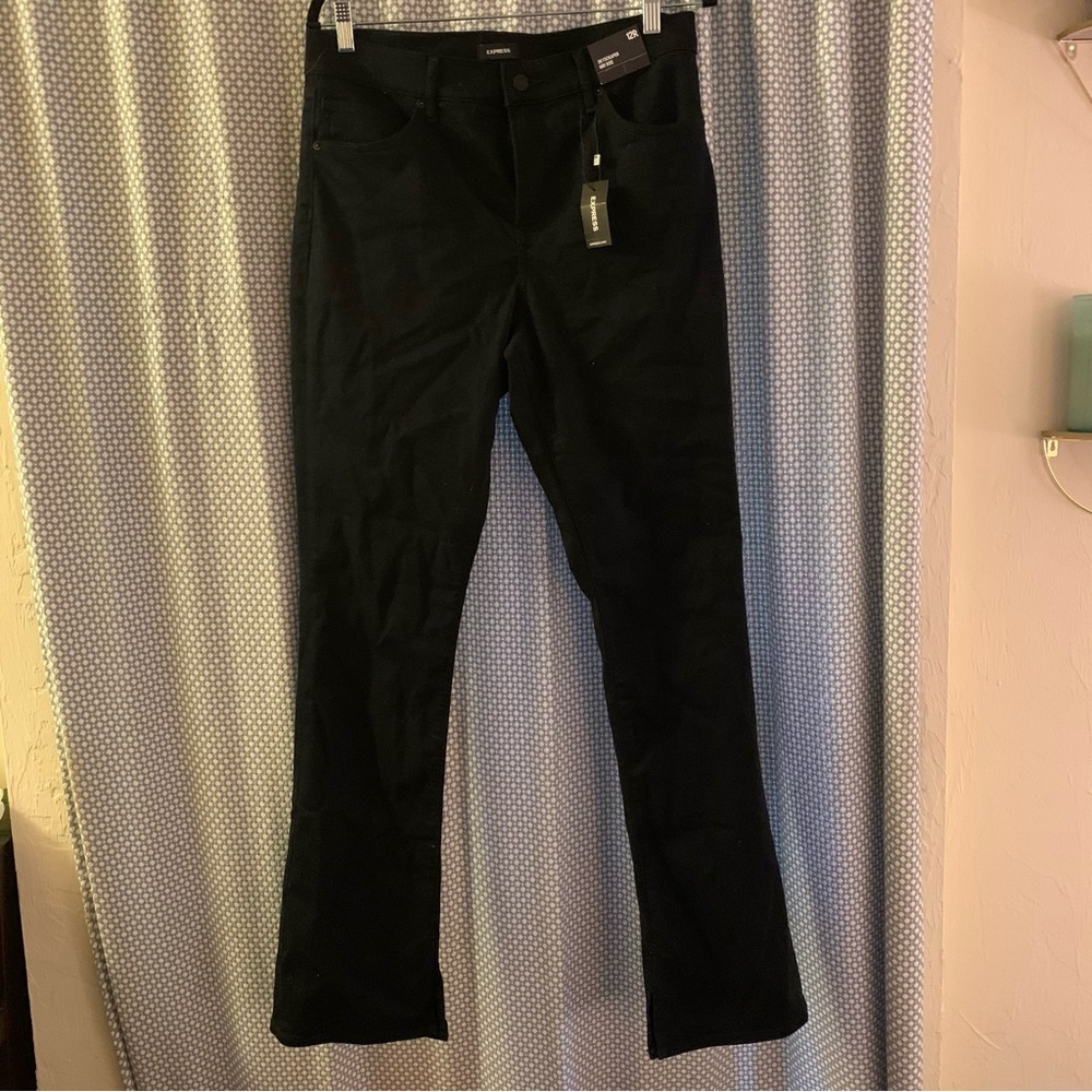 NWT Express Skyscraper Skinny Flare Jeans in Black